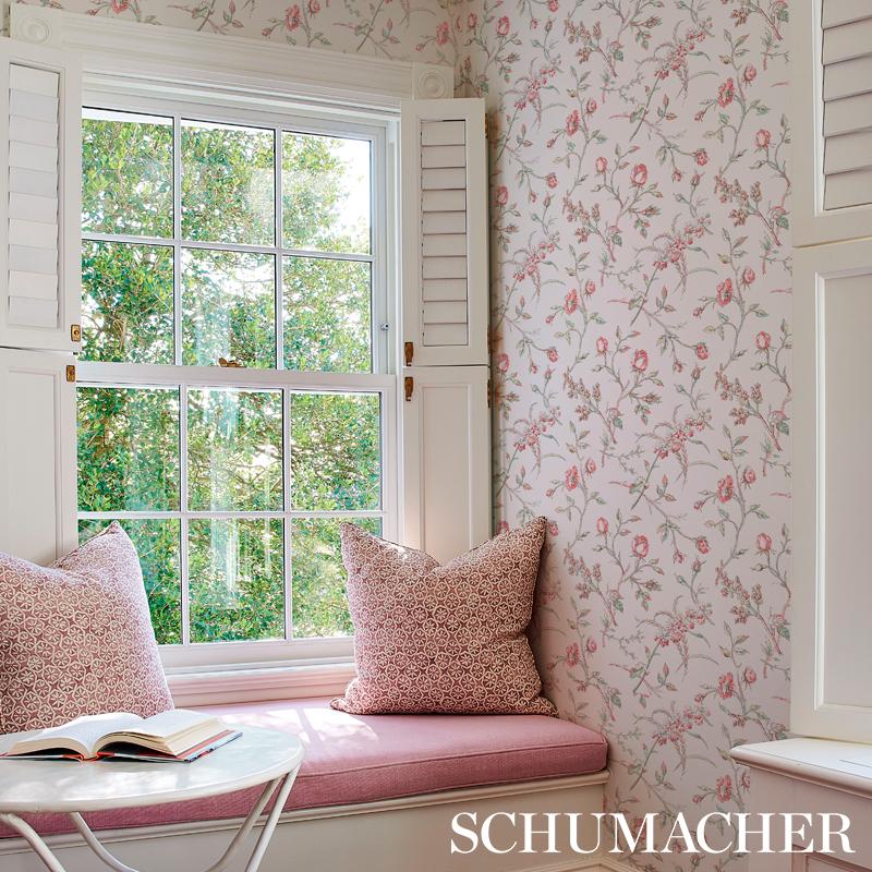 Schumacher Beluze Blush Wallpaper