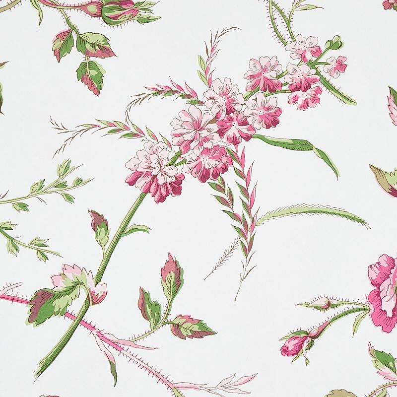 Schumacher Beluze Magenta Wallpaper