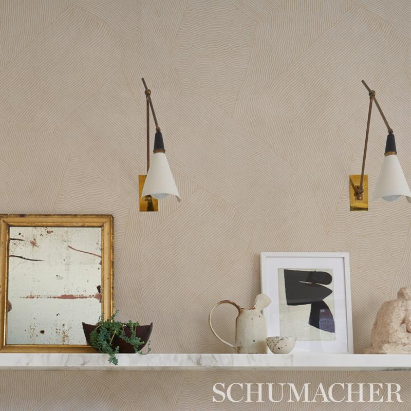 Schumacher Burnett Natural Wallpaper