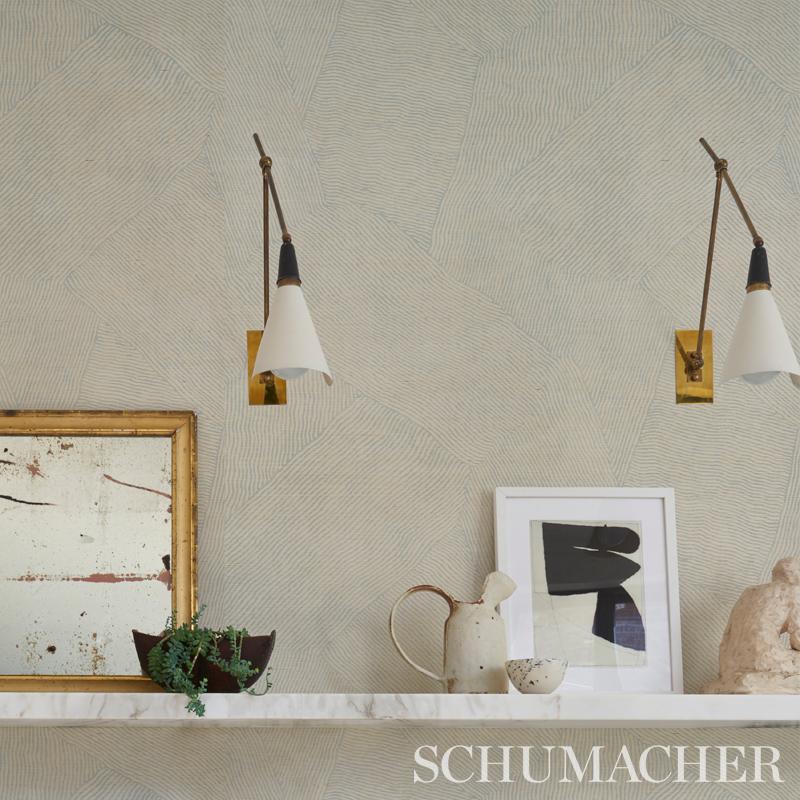 Schumacher Burnett Sisal Sky Wallpaper