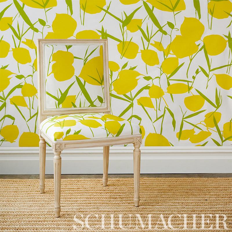 Schumacher Joan Yellow Wallpaper