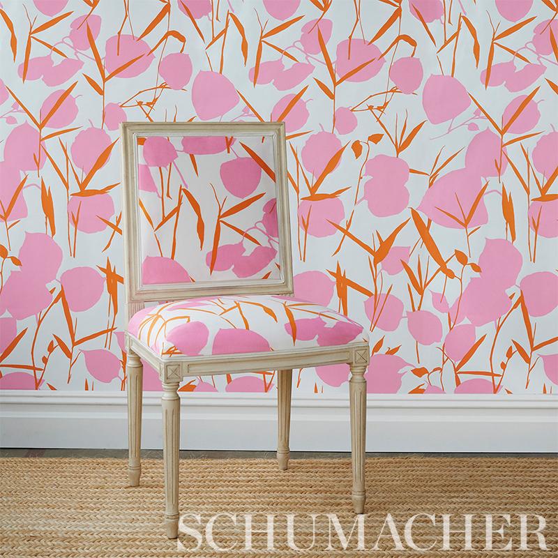 Schumacher Joan Pink Wallpaper