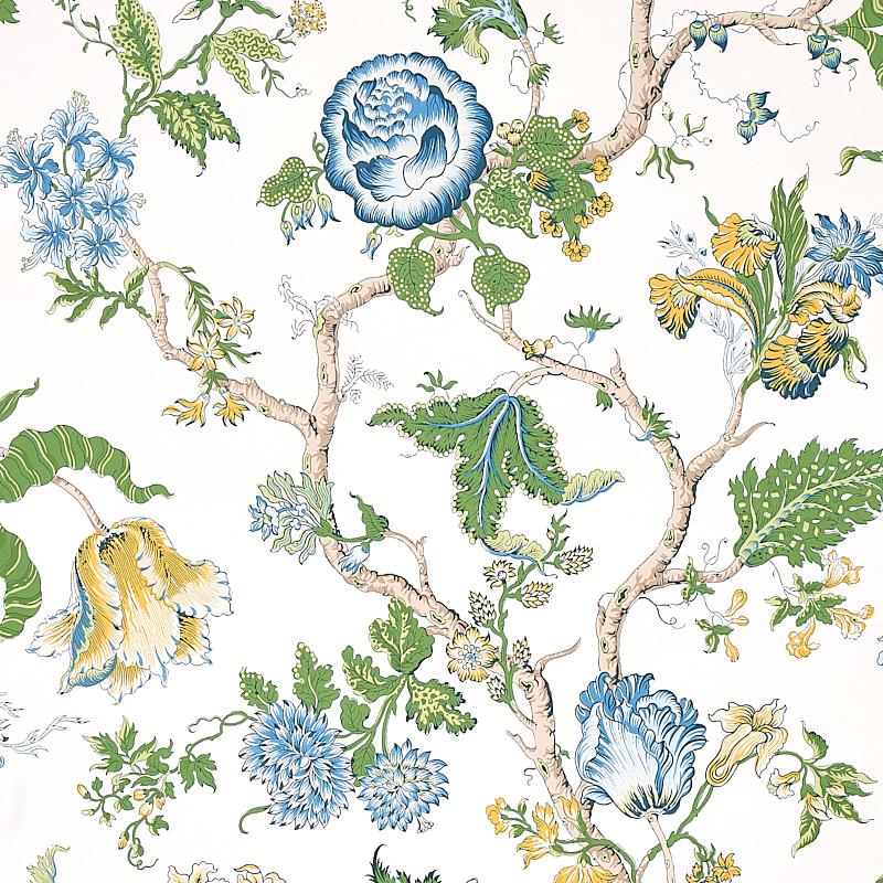 Schumacher Josephine Blue Wallpaper