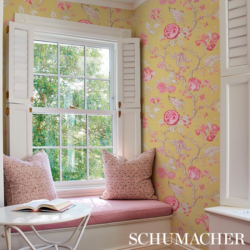 Schumacher Josephine Blue Wallpaper