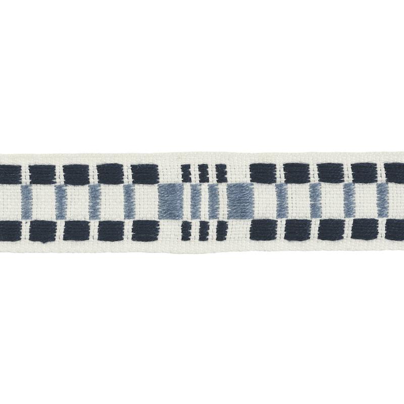 Schumacher Carmo Tape Narrow Indigo Trim