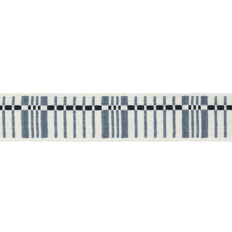 Schumacher Carmo Tape Medium Indigo Trim