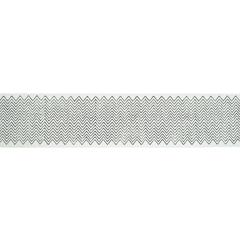 Schumacher Leora Hand Blocked Tape Charcoal Trim