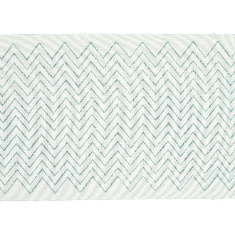 Schumacher Leora Hand Blocked Tape Sky Trim