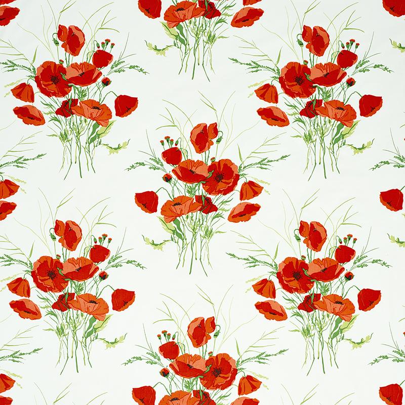 Schumacher Joni Chintz Red Fabric