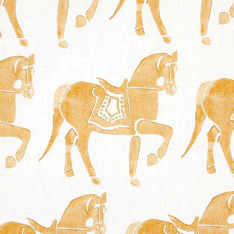 Schumacher Marwari Horse Mustard Fabric