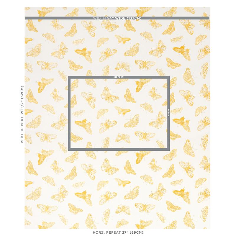 Schumacher Burnell Butterfly Yellow Fabric