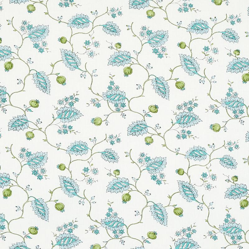 Schumacher Maryam Vine Peacock Fabric