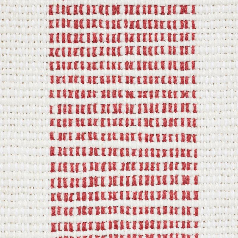 Schumacher Ketley Performance Stripe Red Fabric