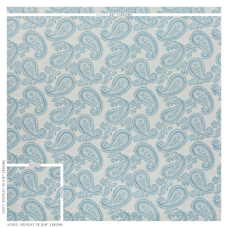 Schumacher Milena Paisley Sky Fabric