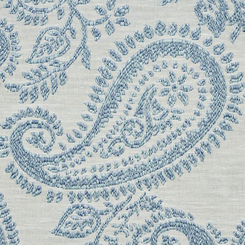 Schumacher Milena Paisley Sky Fabric