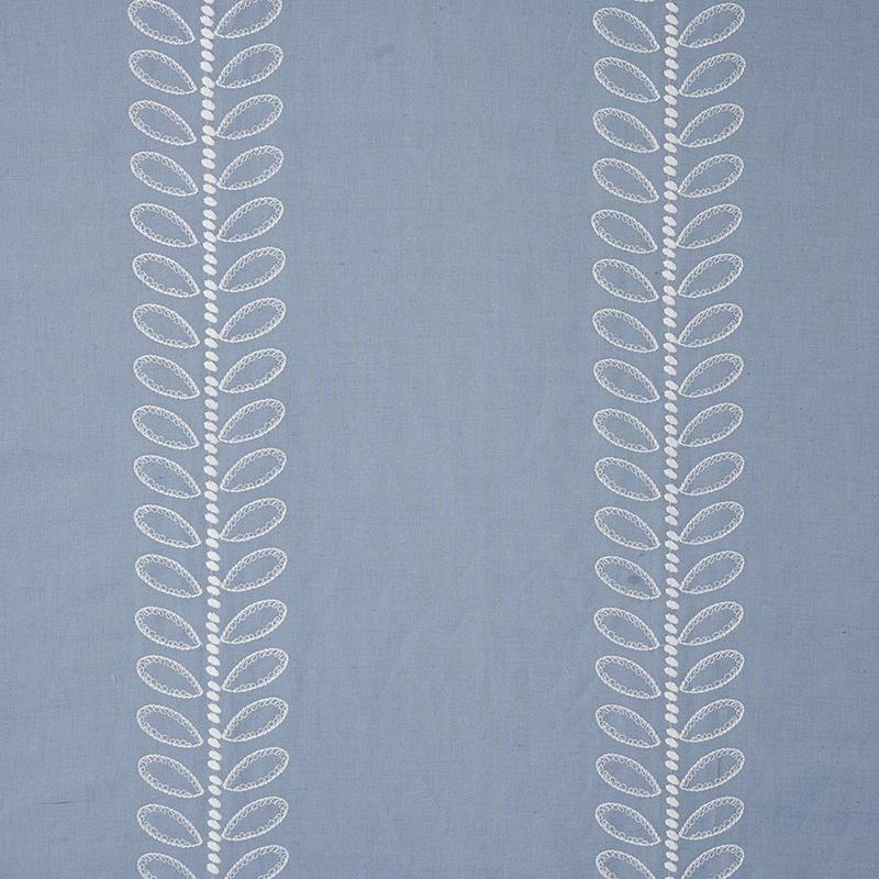 Schumacher Camile Embroidery Sky Fabric