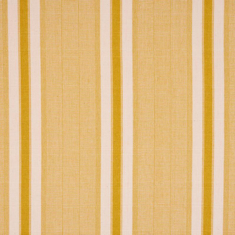 Schumacher Ipala Hand Woven Stripe Yellow Fabric