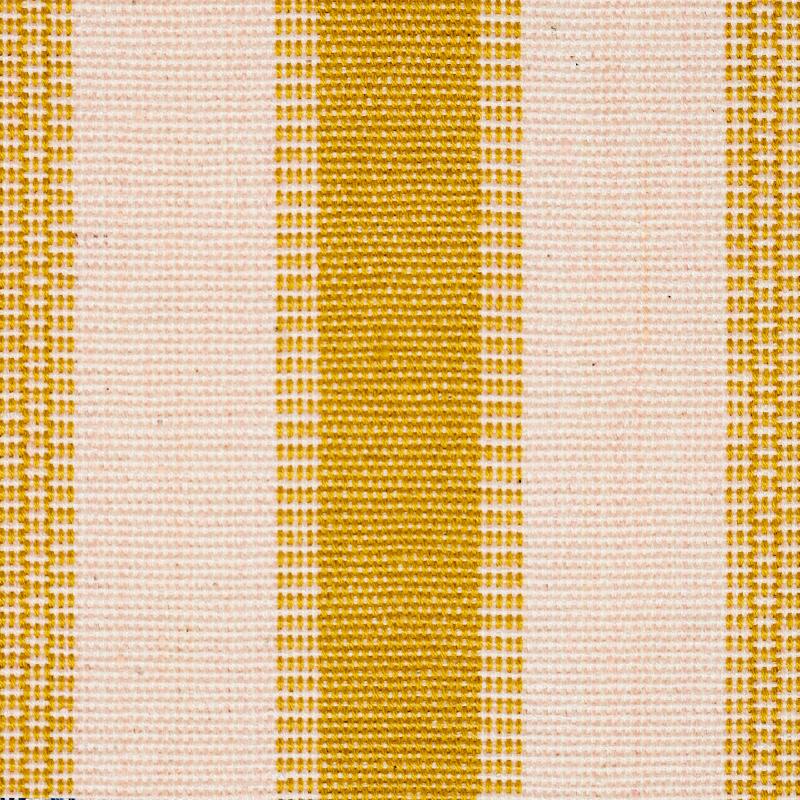 Schumacher Ipala Hand Woven Stripe Yellow Fabric