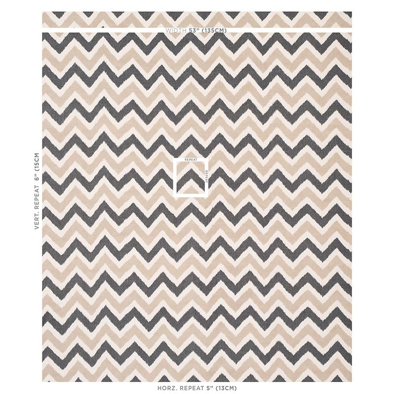 Schumacher Vedado Ikat Neutral Fabric