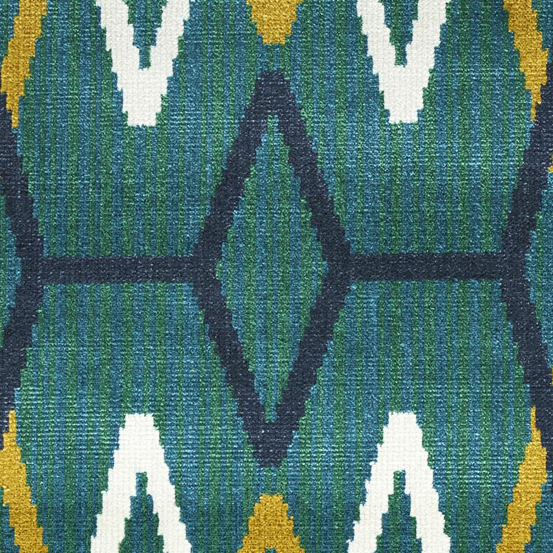 Schumacher Kyoto Trellis Emerald Fabric