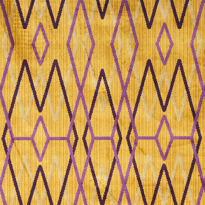 Schumacher Kyoto Trellis Saffron Fabric