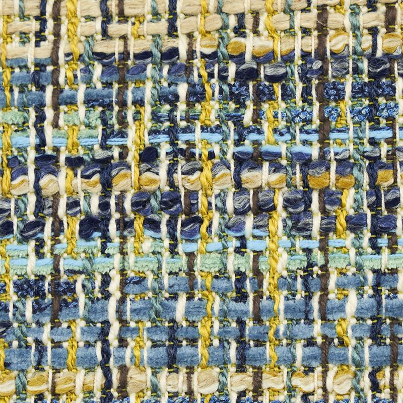 Schumacher Cannonbury Blue Multi Fabric