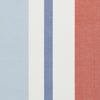 Schumacher Lolland Linen Stripe Sky & Coral Fabric