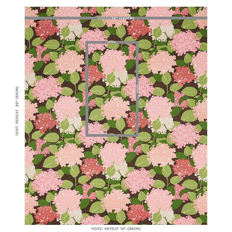 Schumacher Hydrangea Pink Fabric