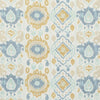 Schumacher Elizia Ikat Sky & Ochre Fabric