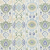 Schumacher Elizia Ikat Green & Blue Fabric