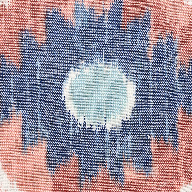 Schumacher Elizia Ikat Rose & Indigo Fabric