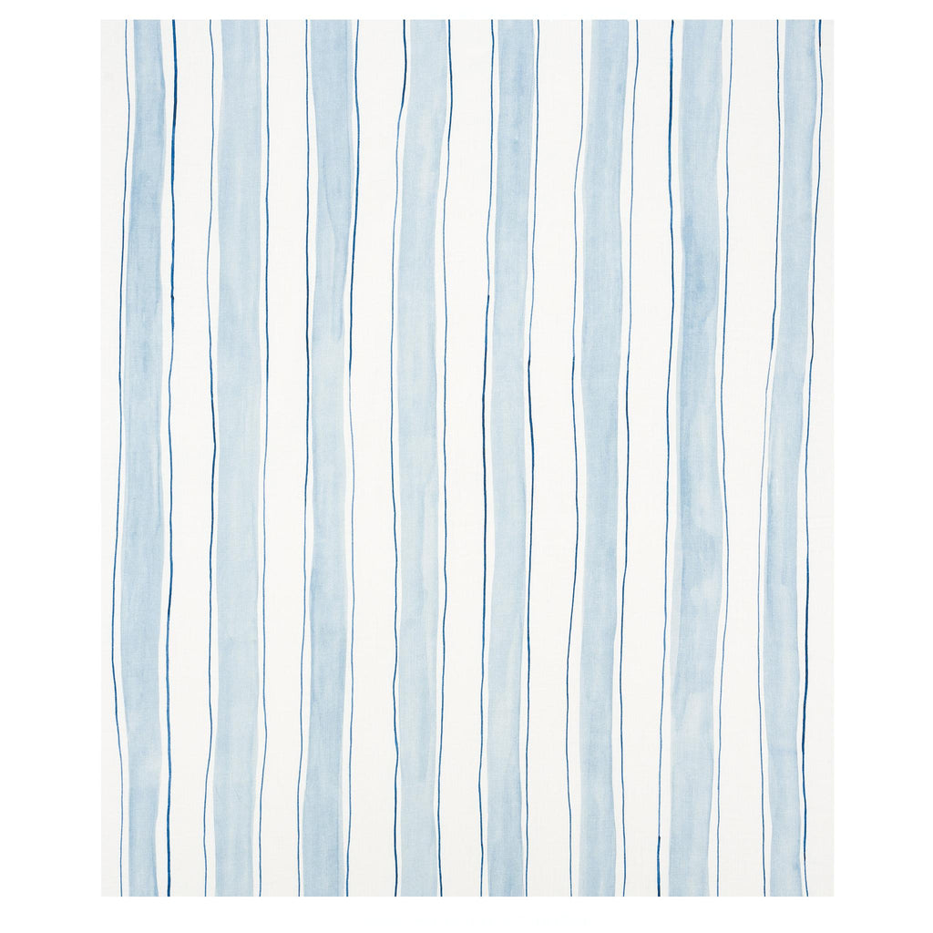 Schumacher Tracing Stripes Sky Fabric