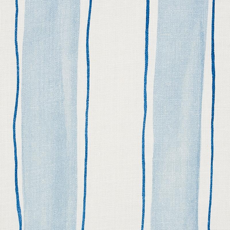 Schumacher Tracing Stripes Sky Fabric