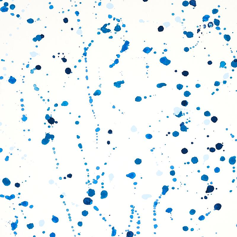 Schumacher Ink Splash Blue Fabric