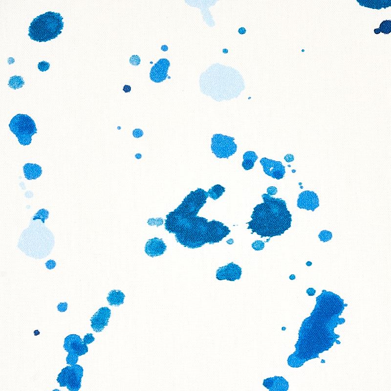 Schumacher Ink Splash Blue Fabric