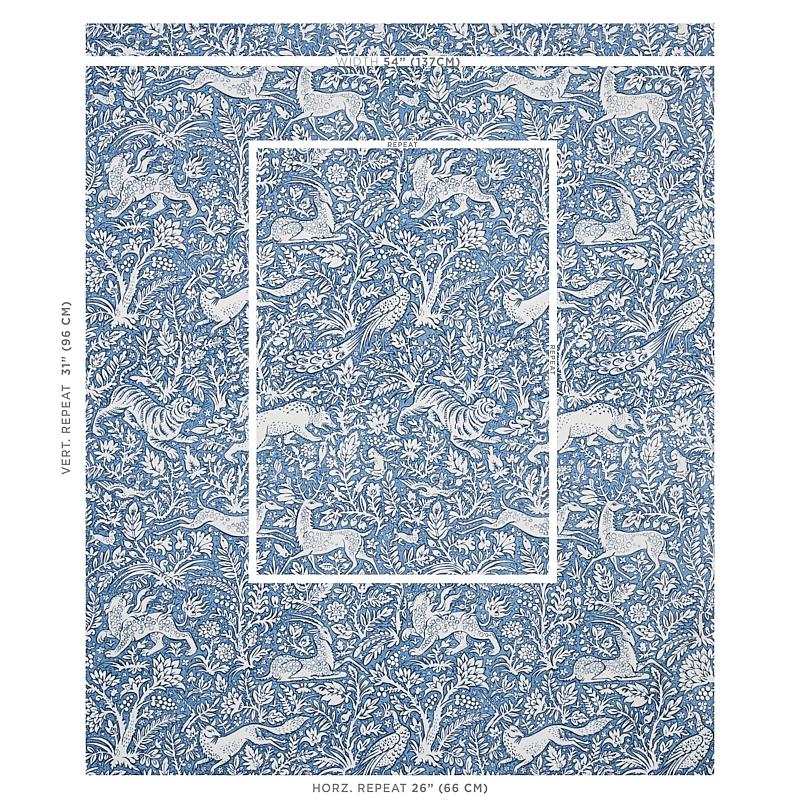 Schumacher Khan'S Park Chambray Fabric