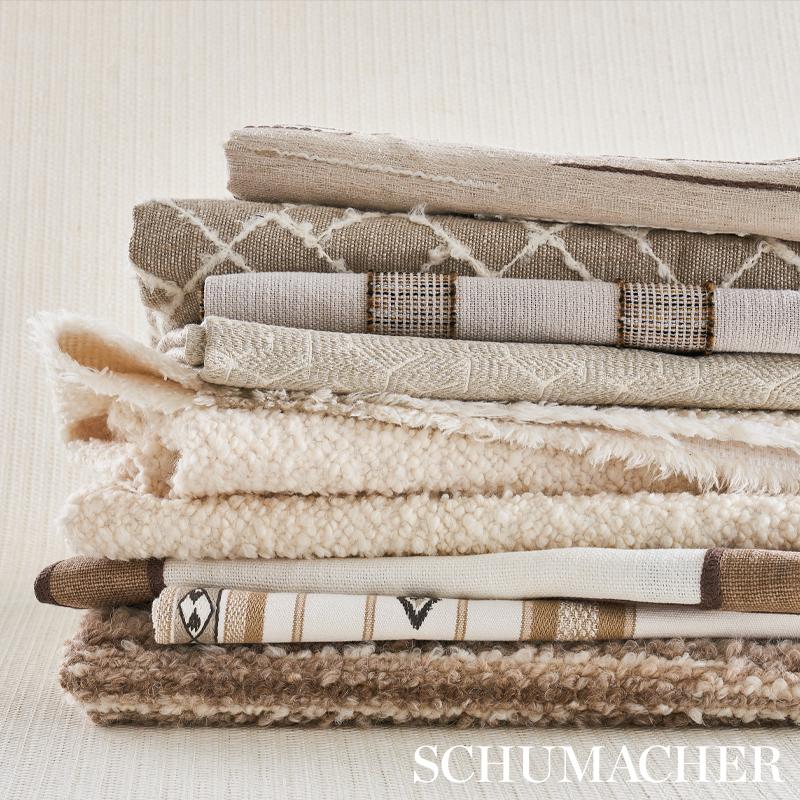 Schumacher Coleridge Jacquard Neutral Fabric