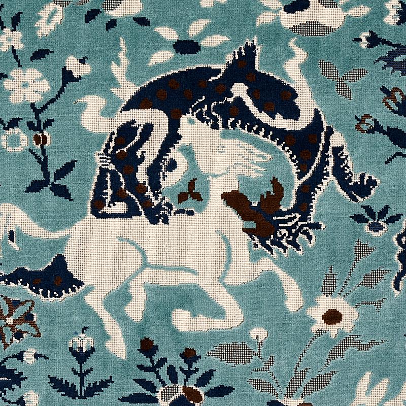 Schumacher Saint Ambrose Velvet Cadet Fabric