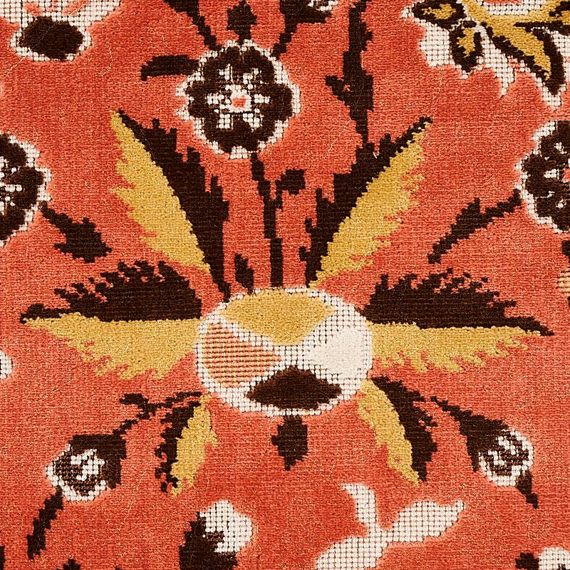 Schumacher Saint Ambrose Velvet Coral Fabric