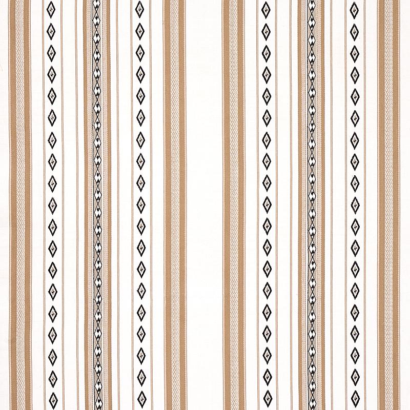 Schumacher Dakota Stripe Neutral Fabric