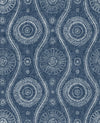 A-Street Prints Signature By Sarah Richardson 2785-24802 Indigo Wallpaper