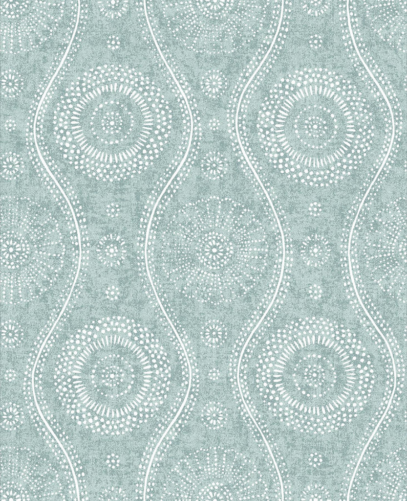 A-Street Prints Signature by Sarah Richardson 2785-24803 Aqua Wallpaper