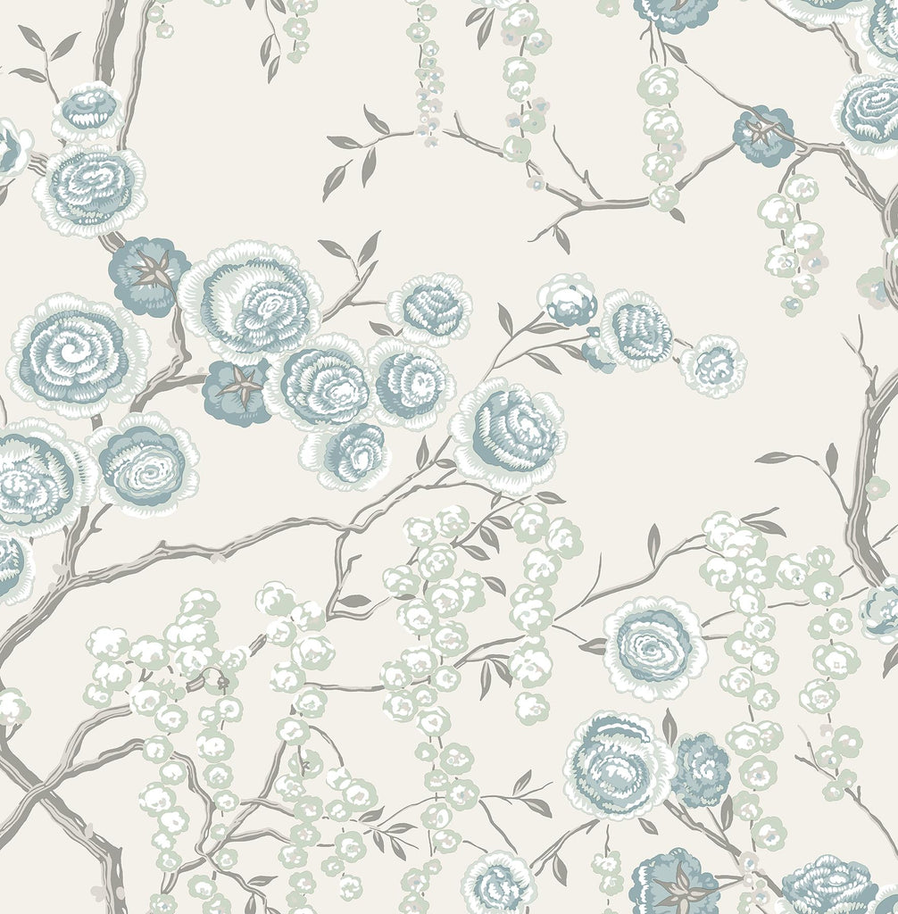 A-Street Prints Signature by Sarah Richardson 2785-24832 Aqua Wallpaper