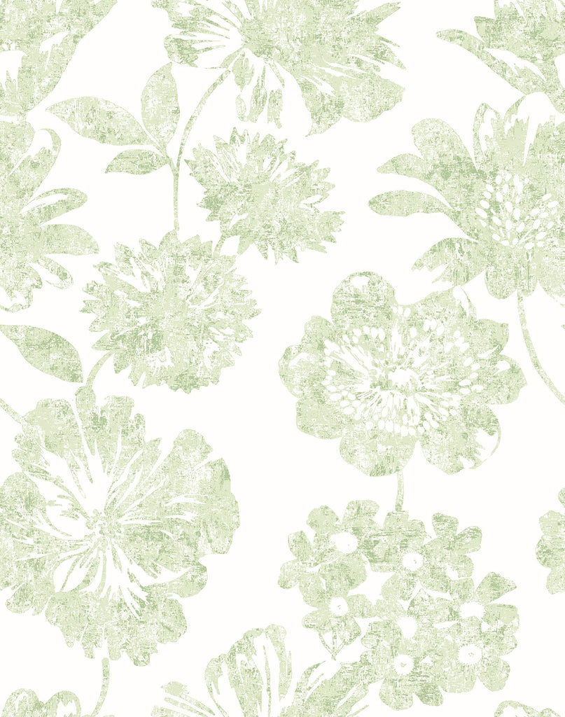 A-Street Prints Folia Floral Light Green Wallpaper