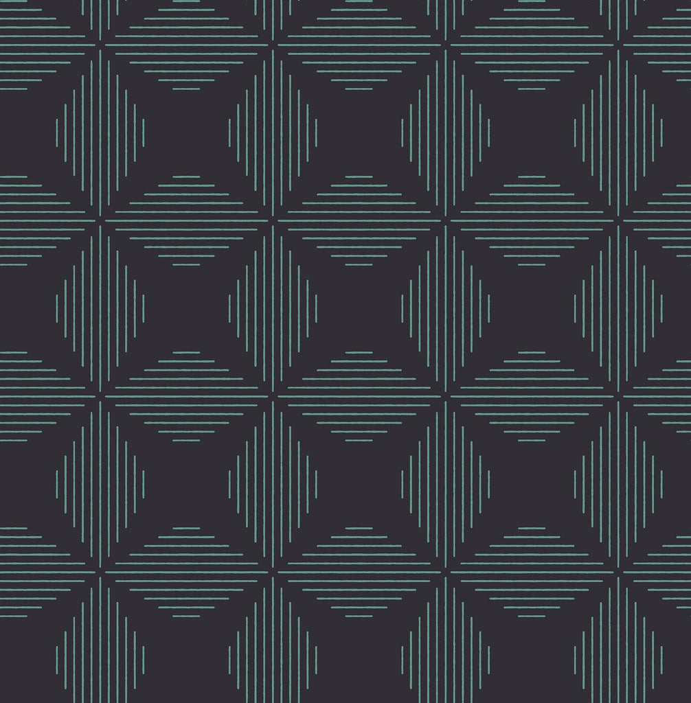 A-Street Prints Theory Geometrics Navy Wallpaper