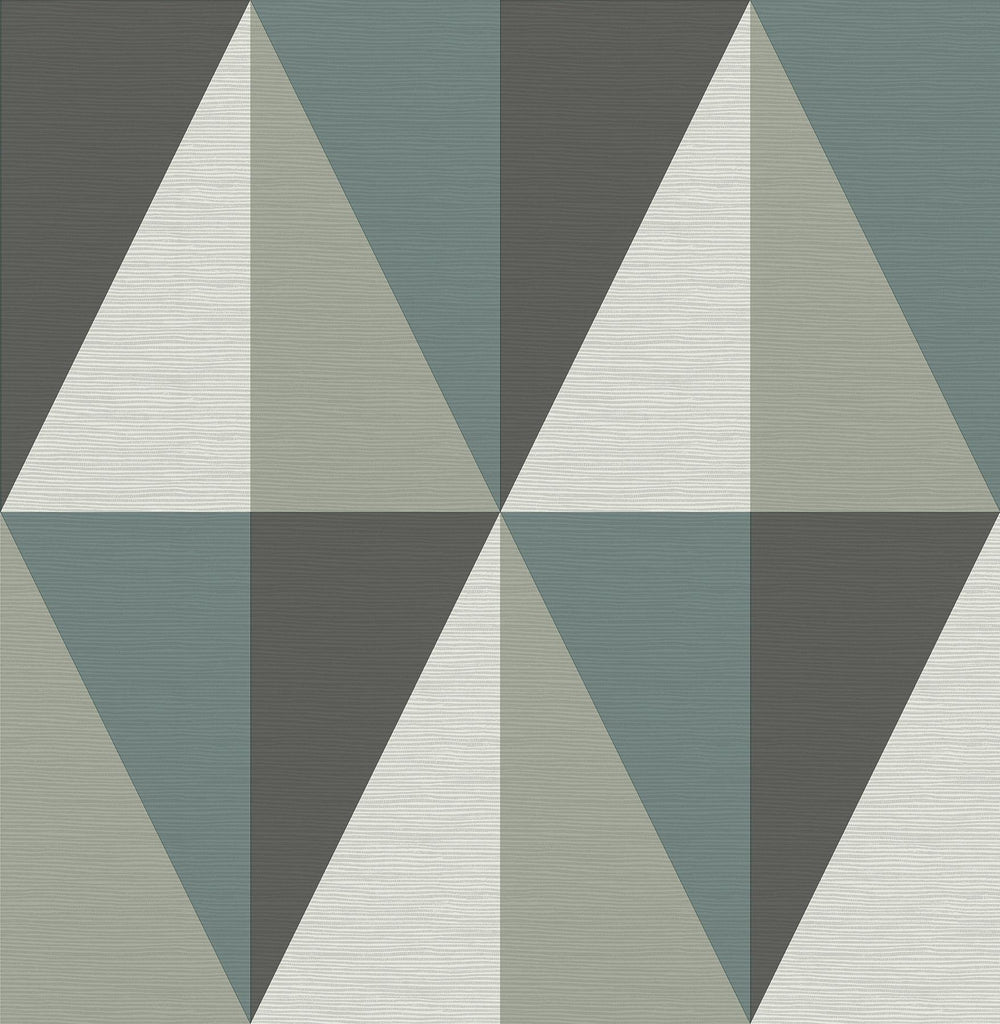 A-Street Prints Theory Fabric Textures Teal Wallpaper