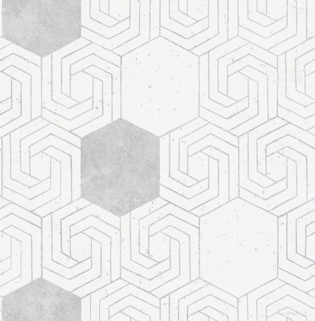 A-Street Prints Theory Geometrics Off-White Wallpaper