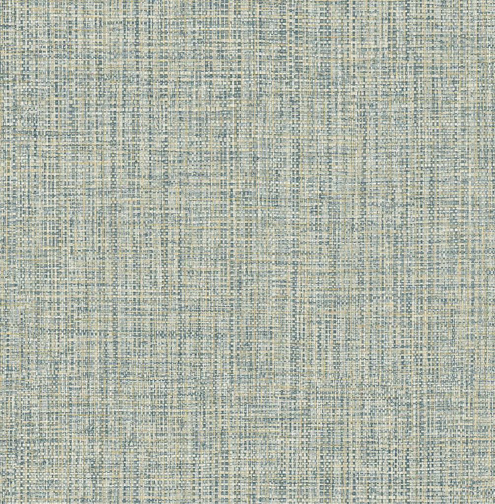 A-Street Prints Rattan Teal Woven Wallpaper