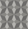 A-Street Prints Valiant Grey Faux Grasscloth Geometric Wallpaper