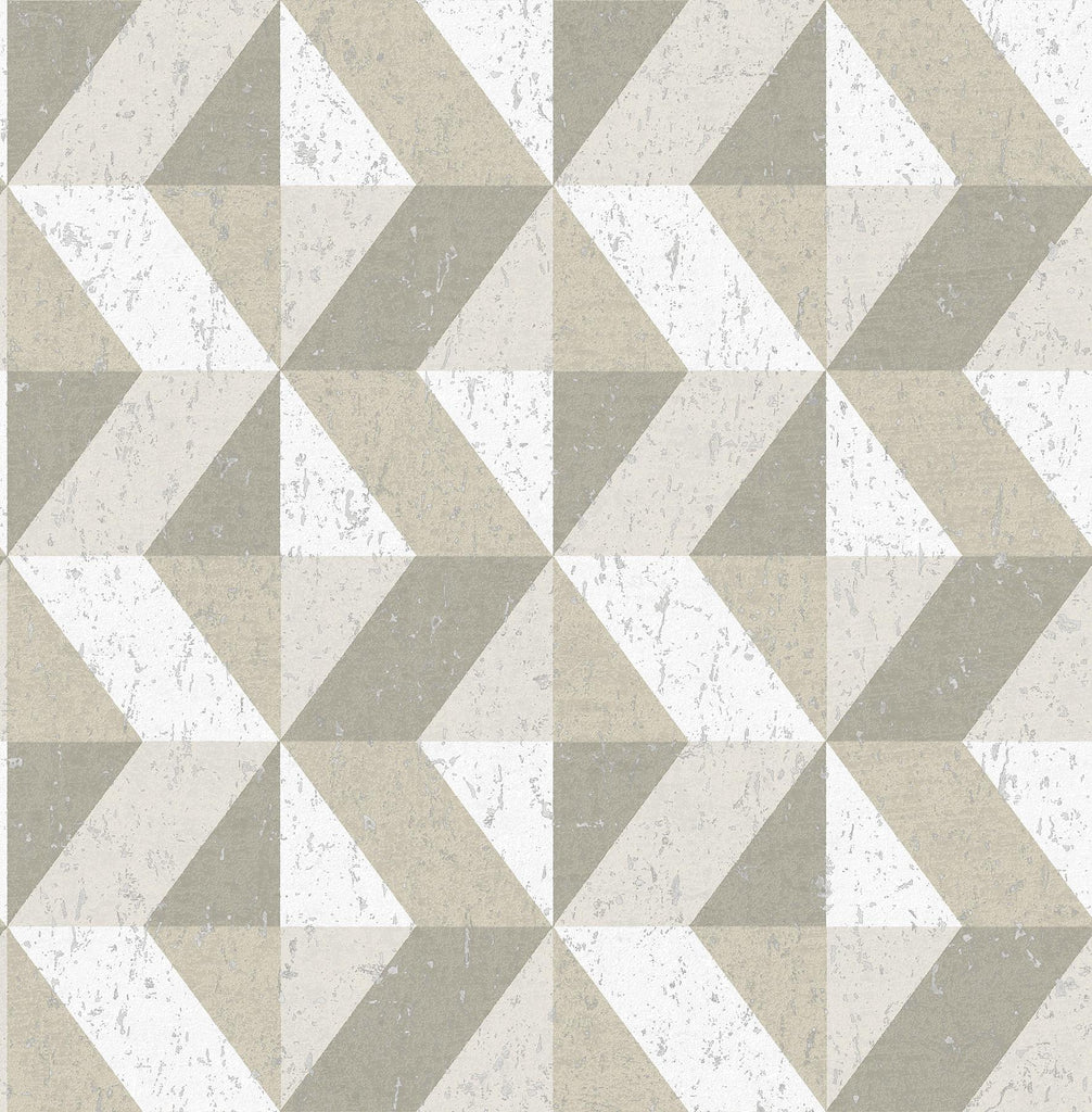 A-Street Prints Cerium Concrete Geometric Neutral Wallpaper